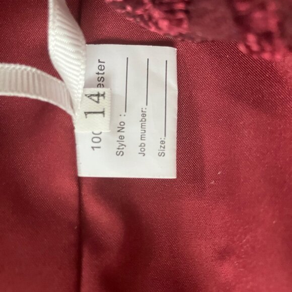 FAB FLOWY MOTHER OF THE BRIDE CHIFFON SKIRT CORSET LACED BACK DRESS GOWN MERLOT - Picture 10 of 11